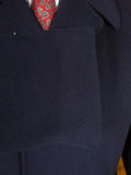 25/1194 immaculate vintage navy blue crombie cloth overcoat coat 38-39