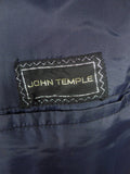 25/1194 immaculate vintage navy blue crombie cloth overcoat coat 38-39