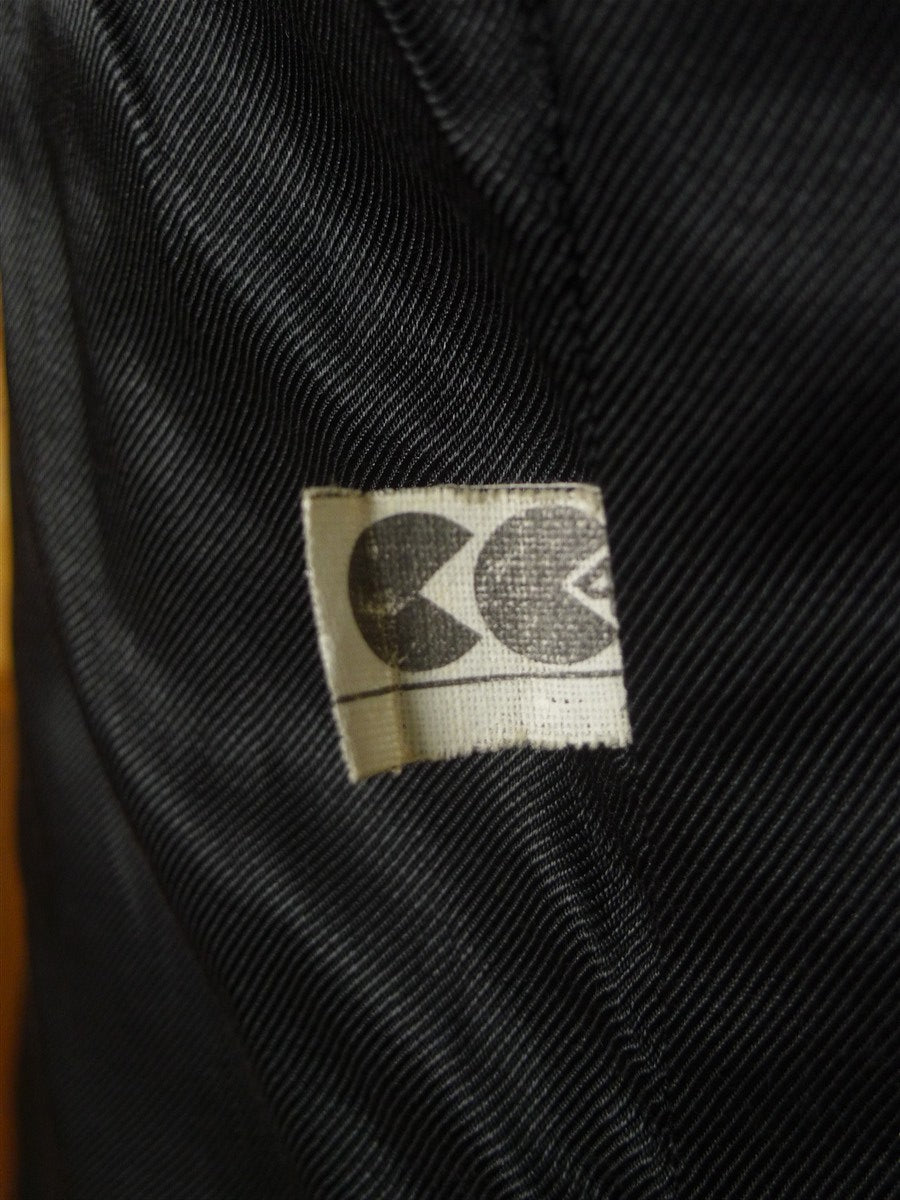 25/1195 stunning genuine cc41 utility mark 1940s vintage ww2 era navy / royal blue wp check d/b heavyweight wool tweed overcoat w/ original belt 41-42 long