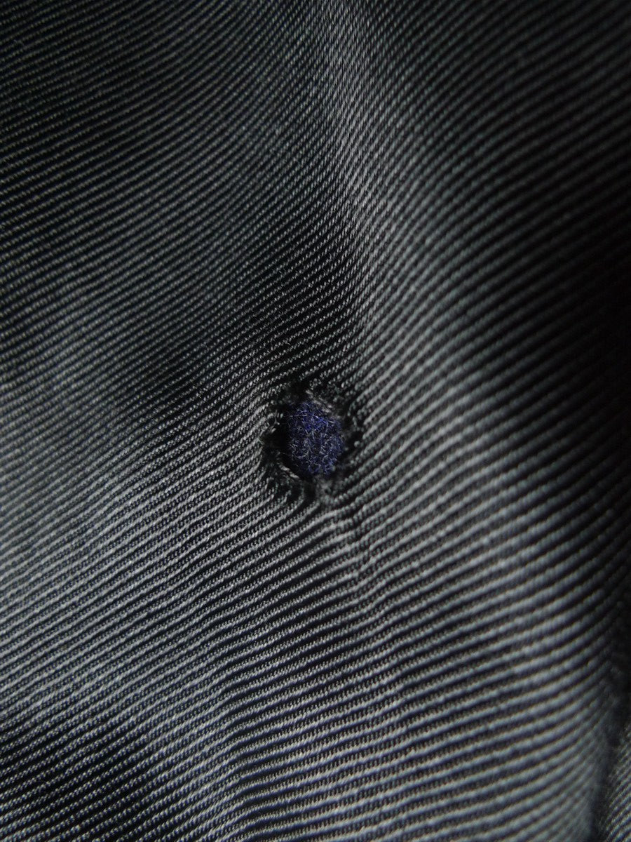 25/1195 stunning genuine cc41 utility mark 1940s vintage ww2 era navy / royal blue wp check d/b heavyweight wool tweed overcoat w/ original belt 41-42 long