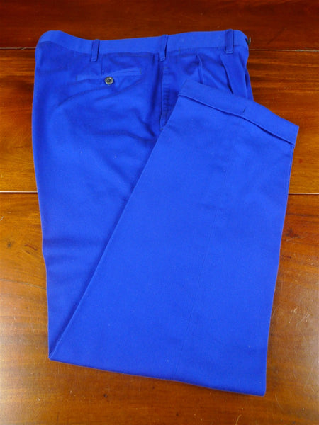 25/1202 immaculate 2011 italian bespoke blue cotton twill trouser 38