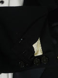 25/1219 near immaculate paris 1952 black barathea / silk satin evening tailcoat tails 42 long