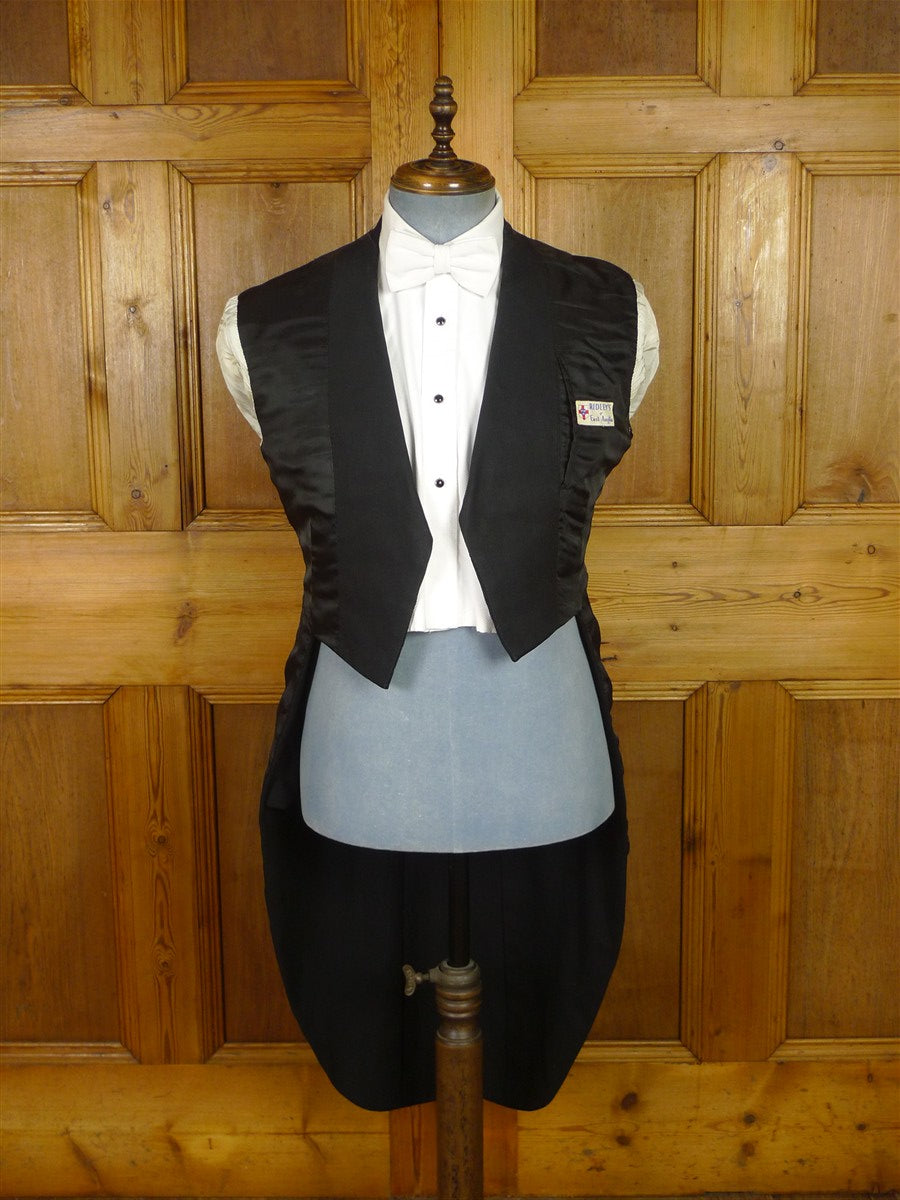 25/1225 immaculate vintage black barathea evening tailcoat tails 39 regular