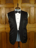 25/1211 vintage british black barathea grosgrain shawl dinner jacket 39 short to regular