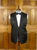 25/1212 vintage british black barathea grosgrain notch lapel dinner jacket 39-40 short to regular