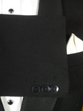 25/1213 vintage british black barathea grosgrain shawl lapel dinner jacket 38 short