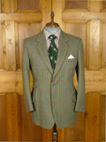 25/1208 vintage john g hardy heavyweight worsted gun check tweed sports jacket 42-43 short to regular