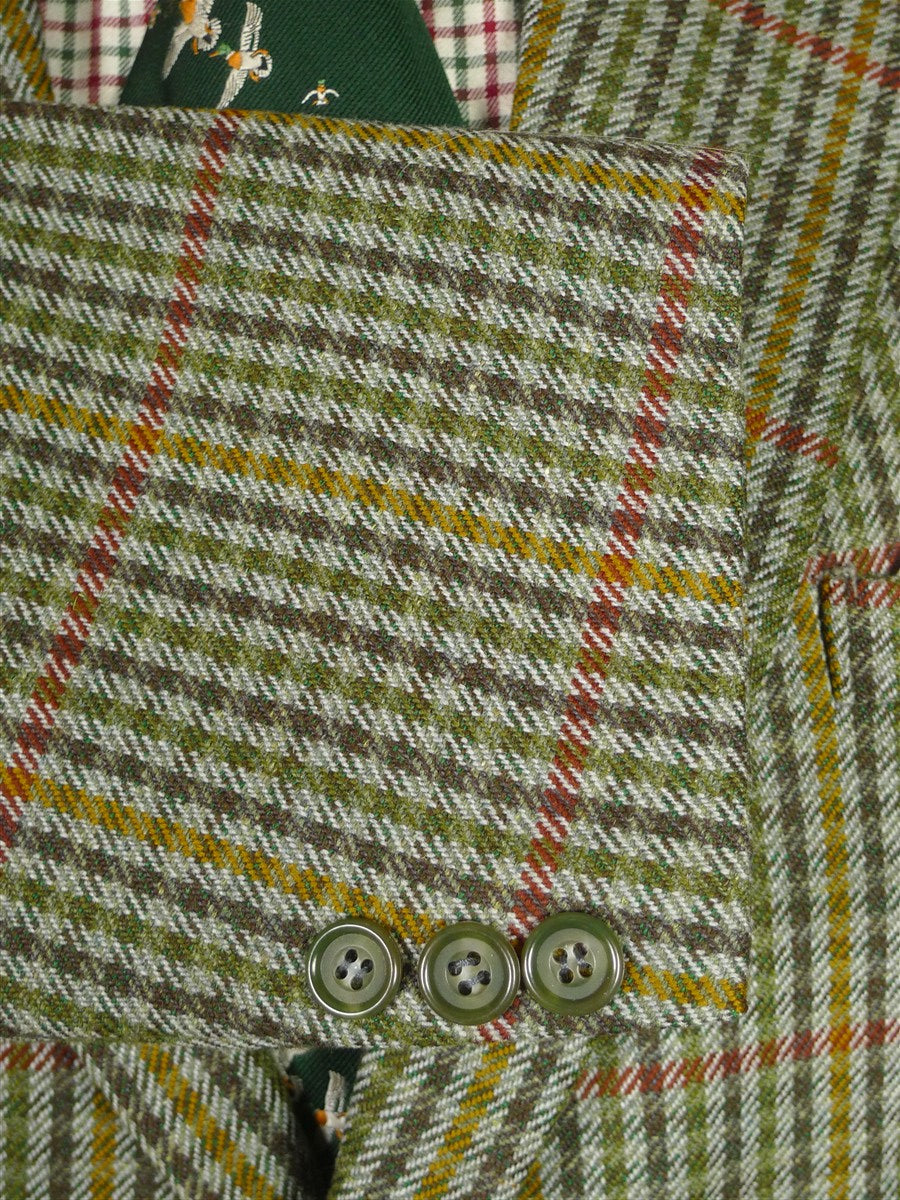 25/1208 vintage john g hardy heavyweight worsted gun check tweed sports jacket 42-43 short to regular