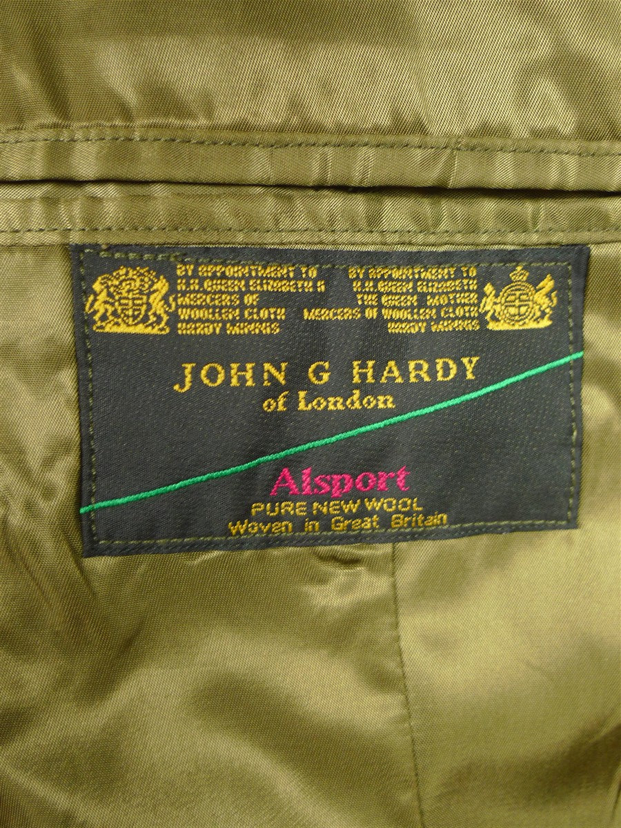 25/1208 vintage john g hardy heavyweight worsted gun check tweed sports jacket 42-43 short to regular