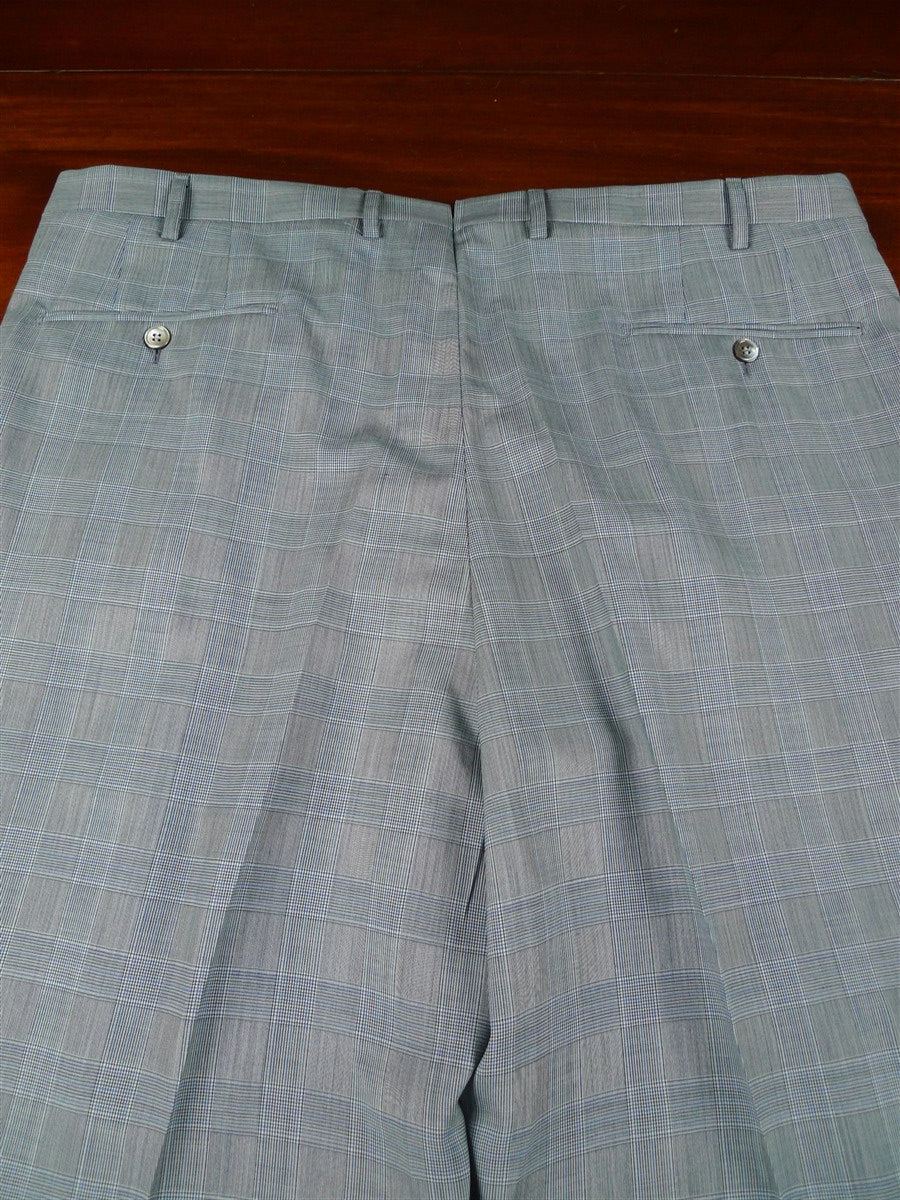 25/1217 immaculate 2008 italian bespoke wool & silk pow check suit 42-43 regular