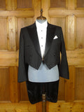 25/1218 immaculate 2013 italian bespoke black superfine wool evening tailcoat suit 45 regular