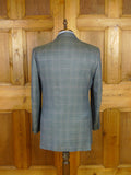 25/1214 immaculate italian bespoke wool & cashmere grey wp check sports jacket blazer 42 regular to long