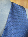 25/1204 italian bespoke blue silk morning waistcoat 42 regular