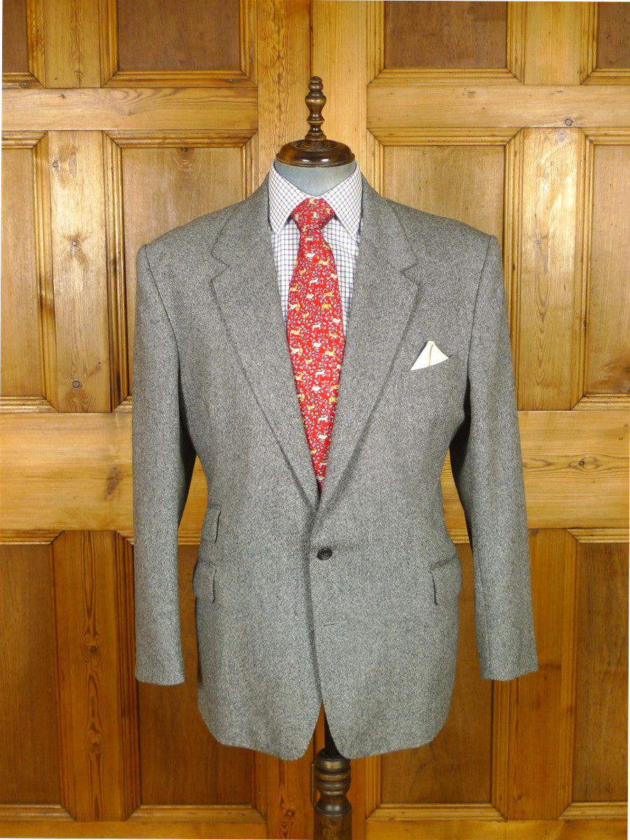 26/0030 bespoke tailored 1998 john g hardy donegal cloth grey tweed sports jacket blazer 48 regular