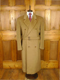 26/0025 luxury 50% camelhair d/b full-length camel coat w/ belt 42-44