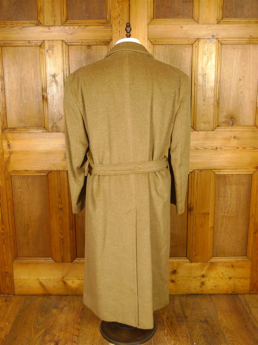 26/0025 luxury 50% camelhair d/b full-length camel coat w/ belt 42-44