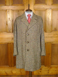 26/0027 vintage heavyweight irish tweed raglan coat overcoat 44