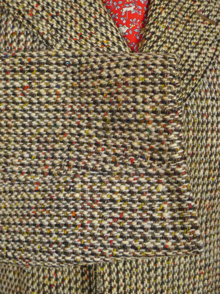 26/0027 vintage heavyweight irish tweed raglan coat overcoat 44
