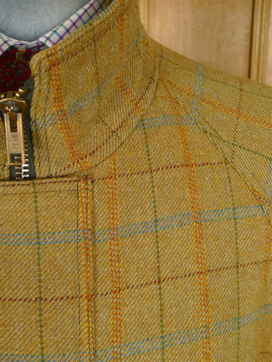 26/0022 chrysalis brown windowpane check tweed country shooting field coat (rrp £900) 42-44