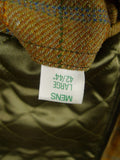 26/0022 chrysalis brown windowpane check tweed country shooting field coat (rrp £900) 42-44
