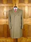 26/0023 superb vintage british heavyweight venetian wool covert coat overcoat 40 regular