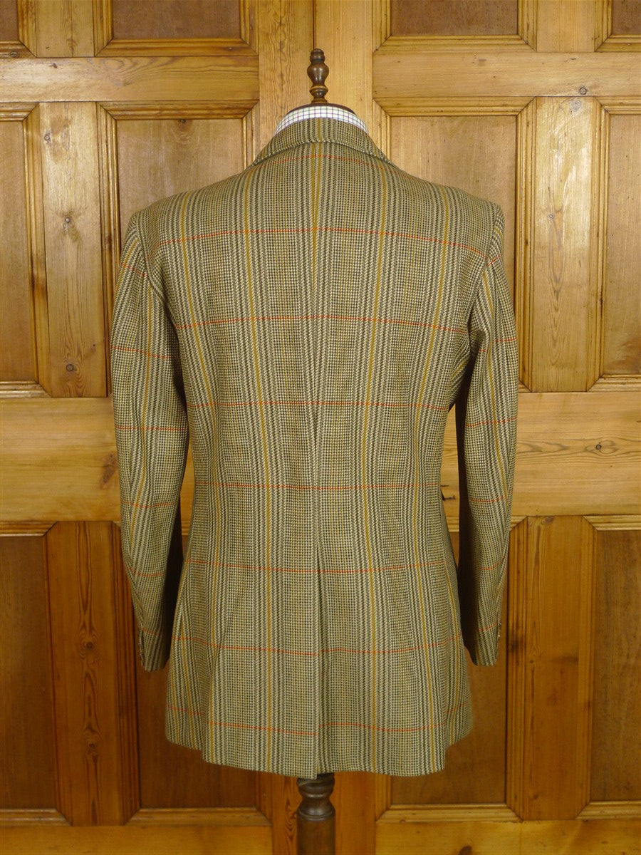 26/0049 vintage british gun check tweed sports jacket 44 long