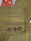 26/0049 vintage british gun check tweed sports jacket 44 long