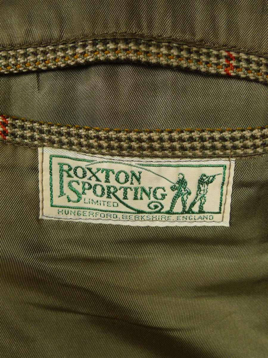 26/0049 vintage british gun check tweed sports jacket 44 long