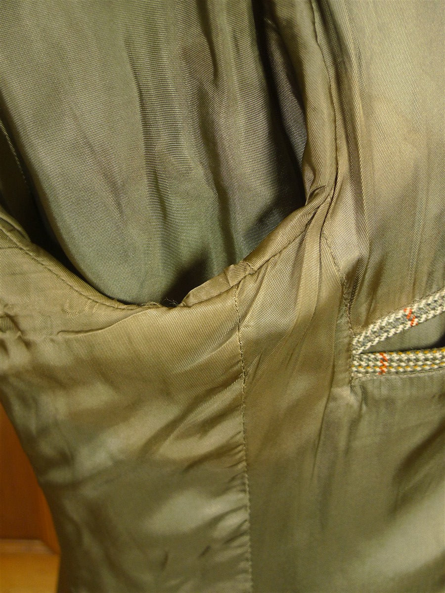 26/0049 vintage british gun check tweed sports jacket 44 long