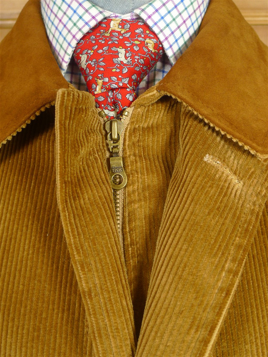 26/0053 immaculate invertere / daks corduroy field coat w/ suede collar 46