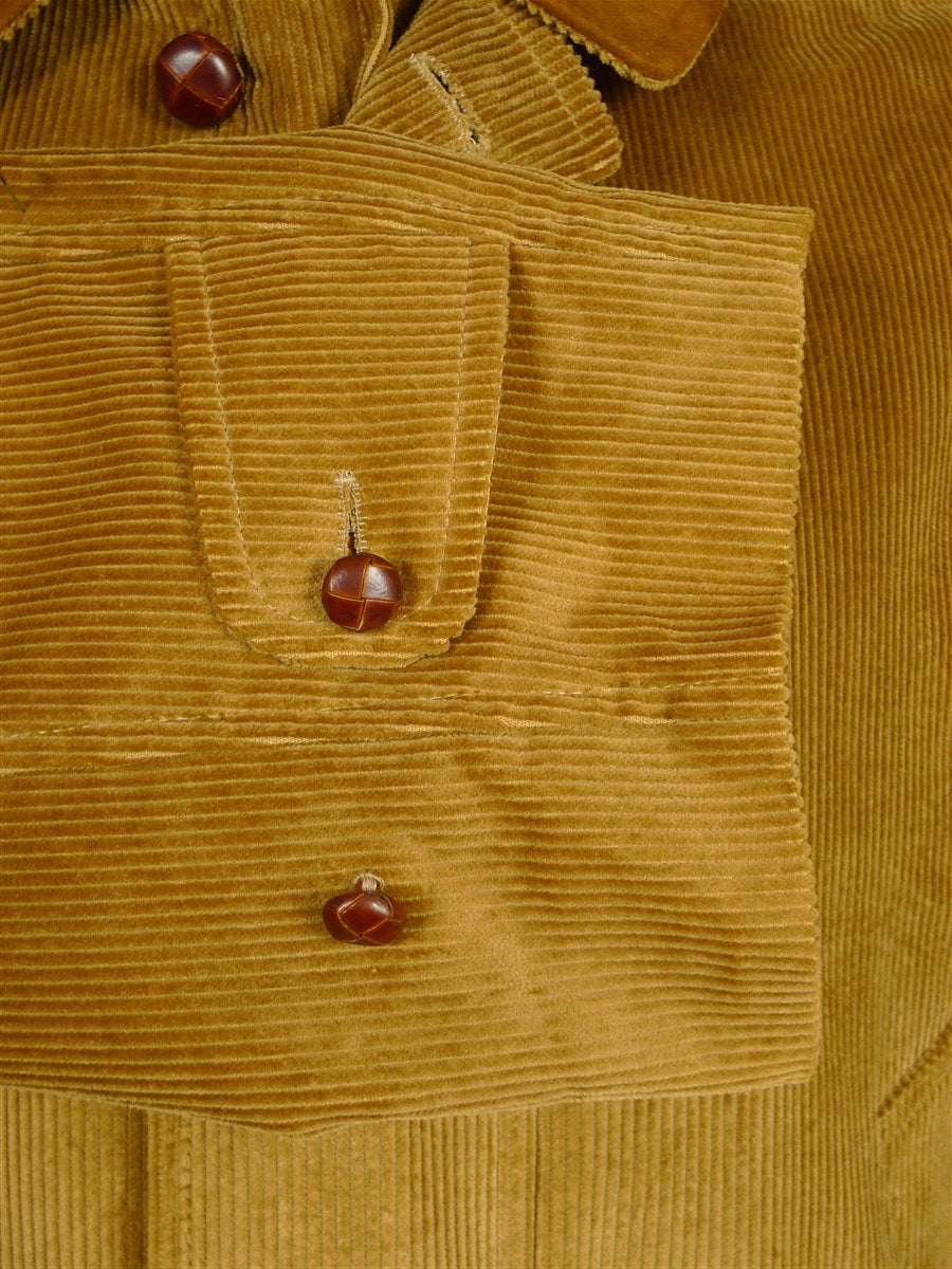 26/0053 immaculate invertere / daks corduroy field coat w/ suede collar 46