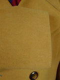 26/0056 vintage british textured camel wool d/b pea coat overcoat 42