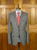 26/0045 immaculate nearly new daks london grey donegal weave norfolk-style tweed jacket w/ quilted lining 39 long