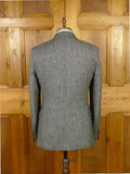 26/0045 immaculate nearly new daks london grey donegal weave norfolk-style tweed jacket w/ quilted lining 39 long