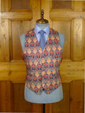 26/0044 immaculate vintage liberty art-deco cotton waistcoat 39-40