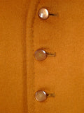 26/0043 vintage british tan brown doeskin wool country waistcoat 39