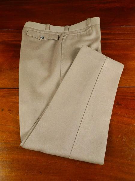26/0040 vintage bespoke tailor heavyweight beige cavalry twill trouser w/ frogmouth pockets 30-34