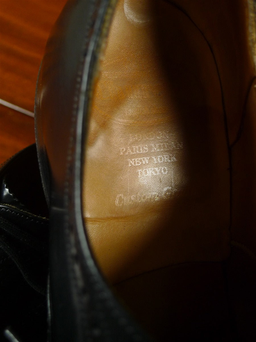 26/0034 vintage church's custom grade black semi-brogue shoe uk 11