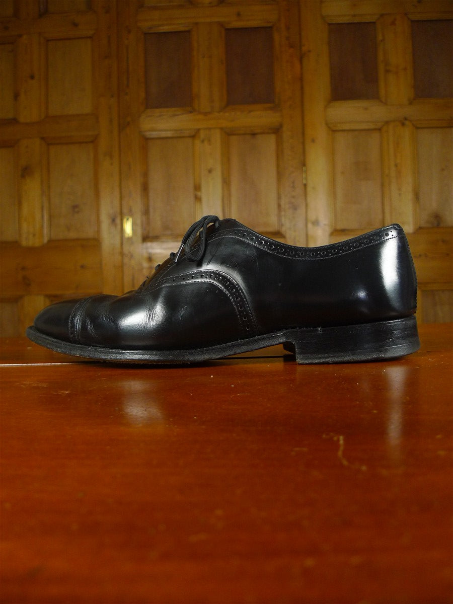26/0034 vintage church's custom grade black semi-brogue shoe uk 11