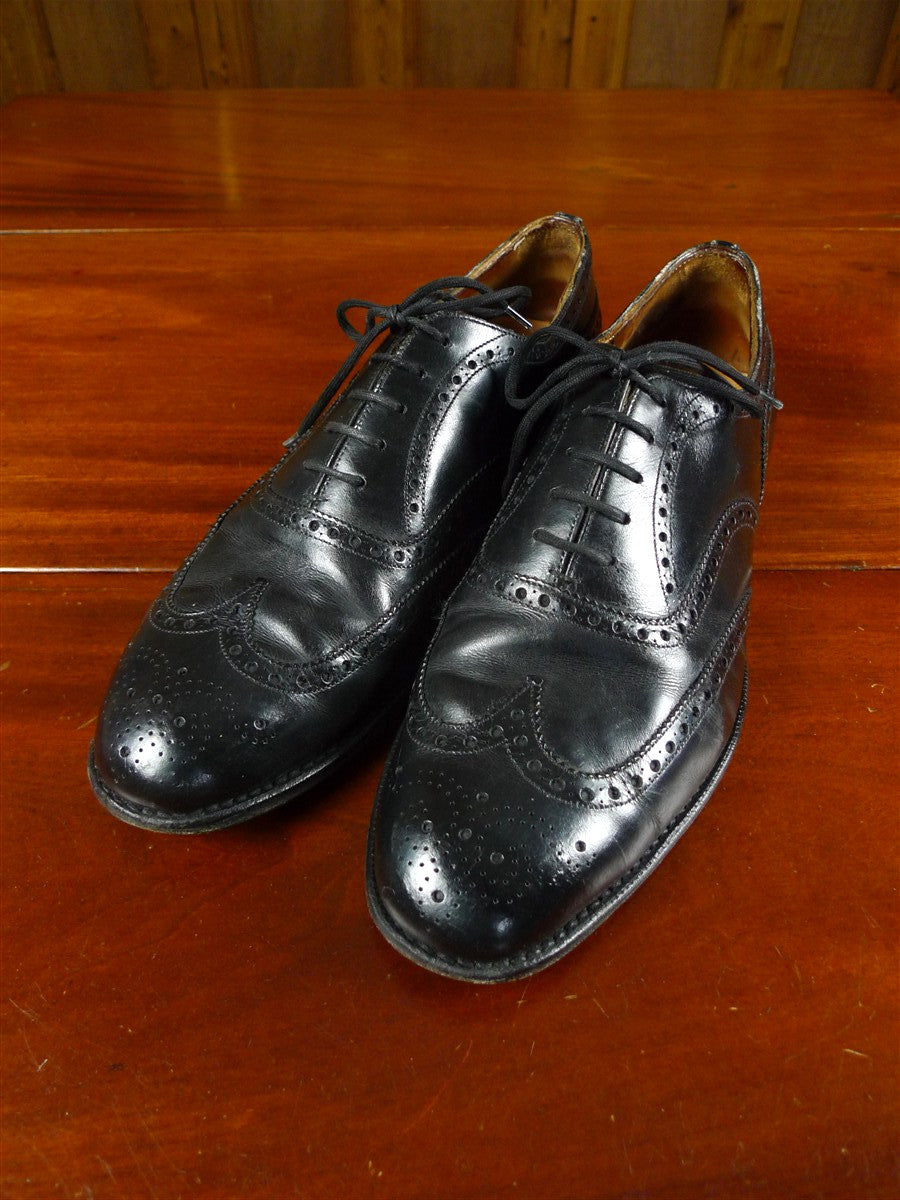 26/0035 vintage church's custom grade black brogue shoe uk 10