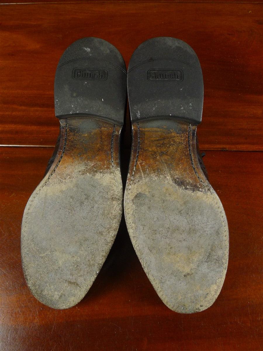26/0035 vintage church's custom grade black brogue shoe uk 10