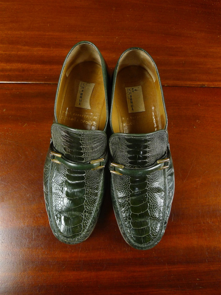 26/0037 vintage green aligator buckle shoe uk 7.5 (uk shipping only)