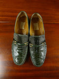 26/0037 vintage green aligator buckle shoe uk 7.5 (uk shipping only)