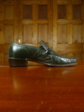 26/0037 vintage green aligator buckle shoe uk 7.5 (uk shipping only)