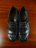 26/0038 vintage bally black crocodile skin buckle shoe uk 7.5 (uk shipping only)