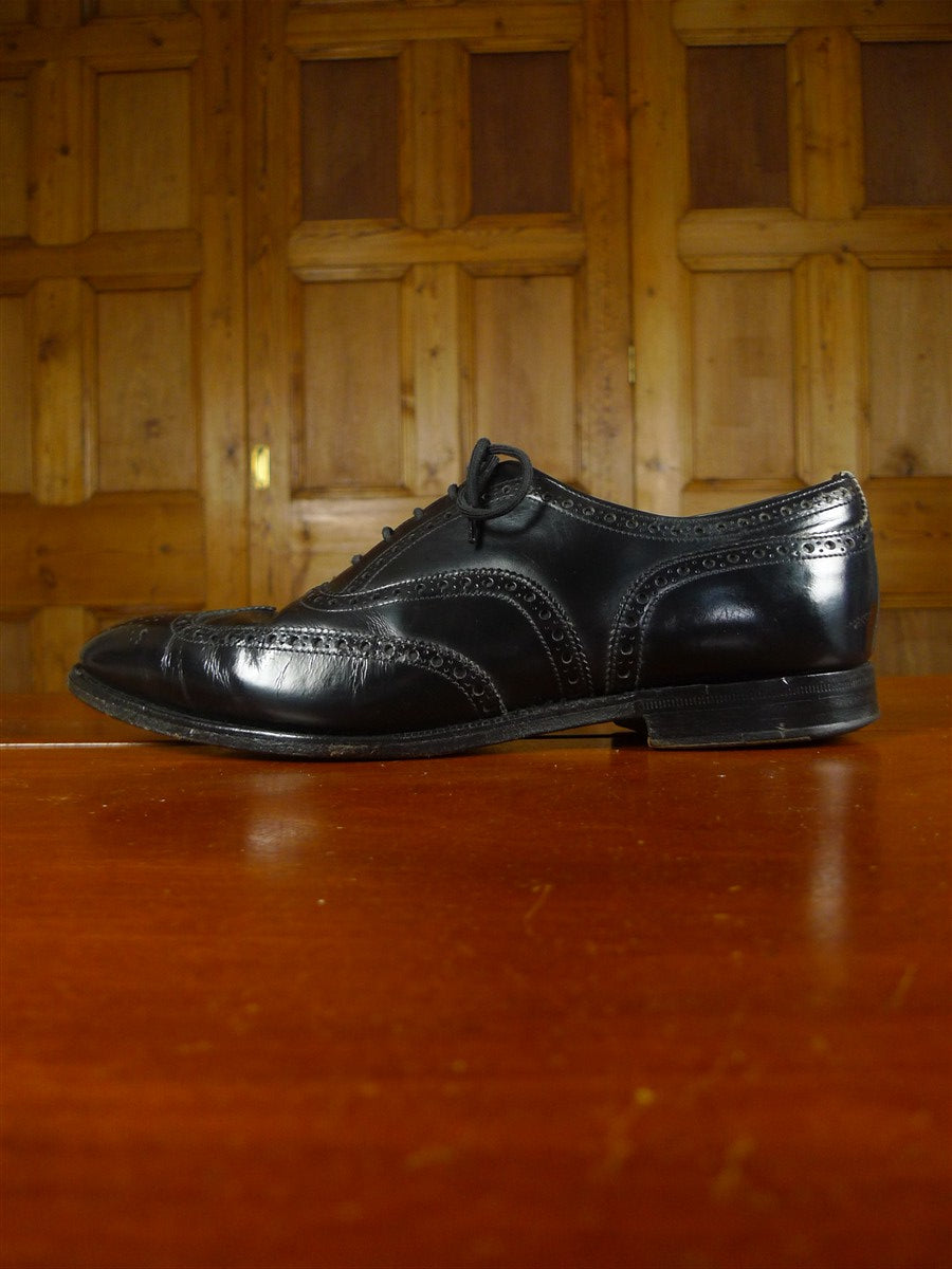 26/0031 vintage church's custom grade black brogue shoe uk 10