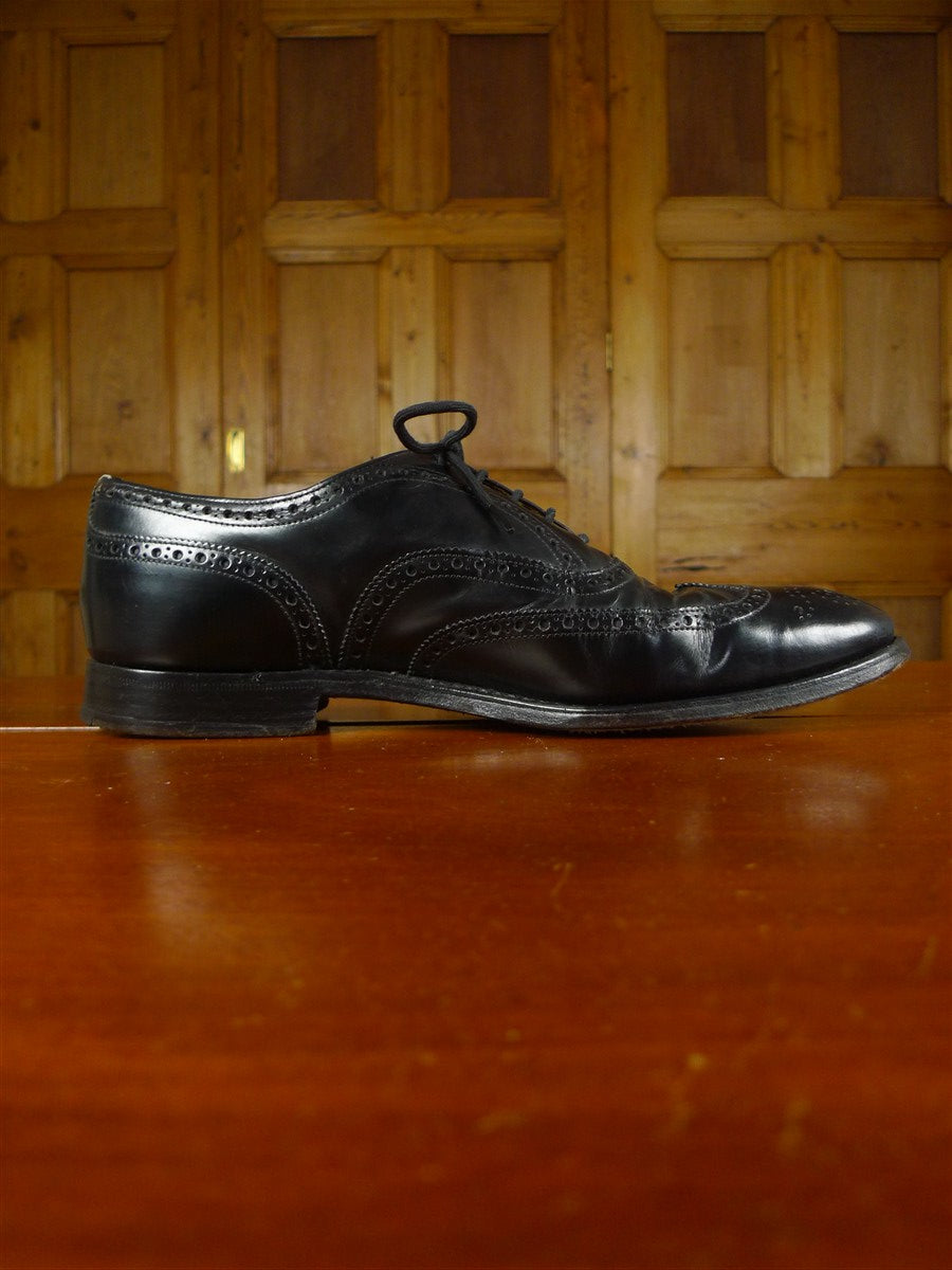 26/0031 vintage church's custom grade black brogue shoe uk 10