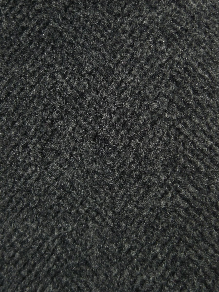 26/0052 vintage 1950s extra heavy crombie textured wool grey overcoat w/ gauntlet cuff 39-40