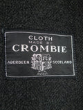 26/0052 vintage 1950s extra heavy crombie textured wool grey overcoat w/ gauntlet cuff 39-40