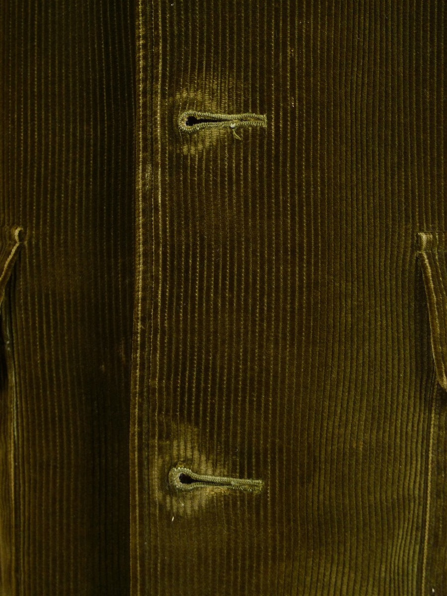 26/0065 near immaculate invertere for daks green corduroy shooting style jacket field coat 43 short